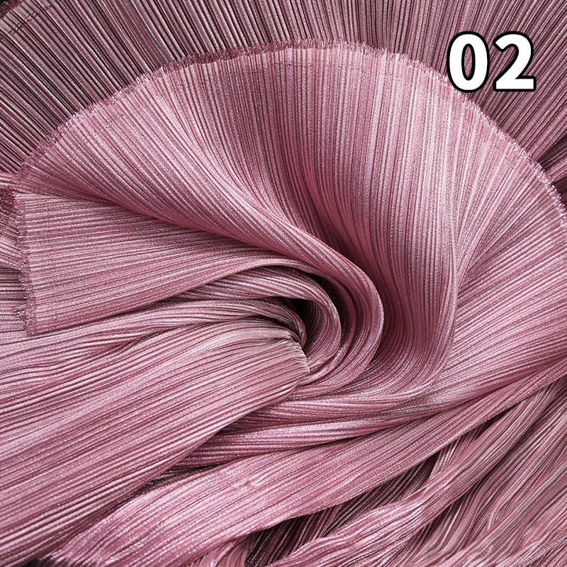 1M Metallic Organ Pleated Fabric Pearlescent Yarn Texture Pleated Designer Fabric For Wedding Stage Dress Textured Background