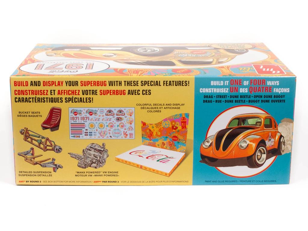 AMT Volkswagen Superbug 1971 Unity Graphics Plastic Model AMT1284 Molding Color 1/25 Coca-Cola