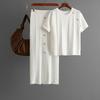 Fashion Style Fashion Knitted Short-Sleeved Shirt Skirt Two-piece Set Knitted Top and Skirt Set