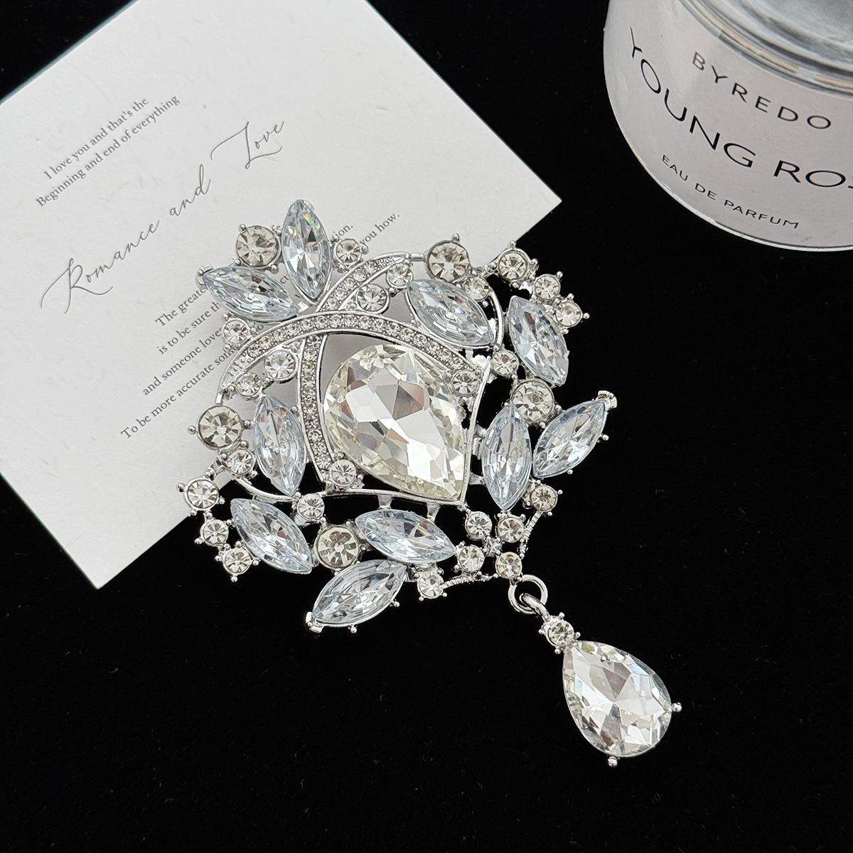 

Европейско-американская преувеличенная большая брошь-подвеска в виде капли воды, цветок для груди, аксессуары для одежды для женщин