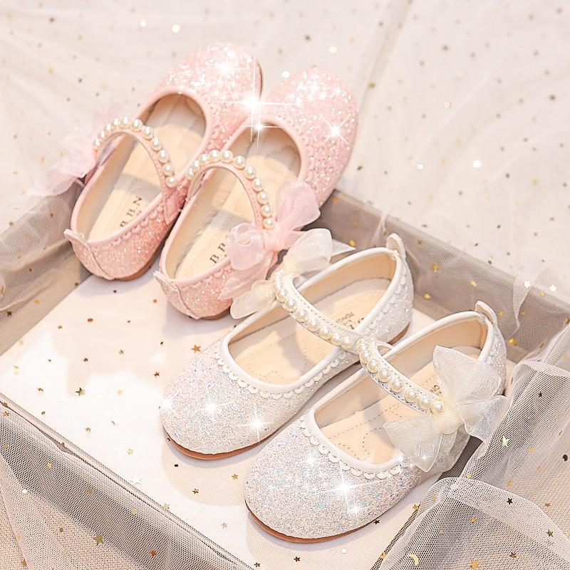 Kids Shoes Drop Shipping 2026 New Soft Shiny Cute Princess Shoes for Party Wedding Shows Children Moccasin Shoes Drop Shipping