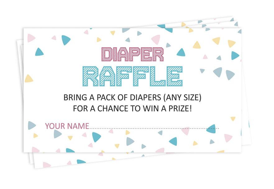 

Inkdotpot 30A Baby ShowerA подгузник лотерейный билет лотерея вставить карты поставки игры для Baby Shower вечерние 2 x 3.5 Inches