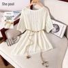 Women's Elegant Hollow-Out Knit Top