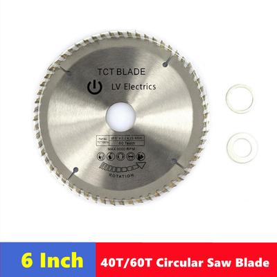 1pcs TCT Woodworking Saw Blade 6 Inchx2.2x25.4x40T/60T Multifunctional Circular Cutting Disc for Cutting Wood Cutting Tools