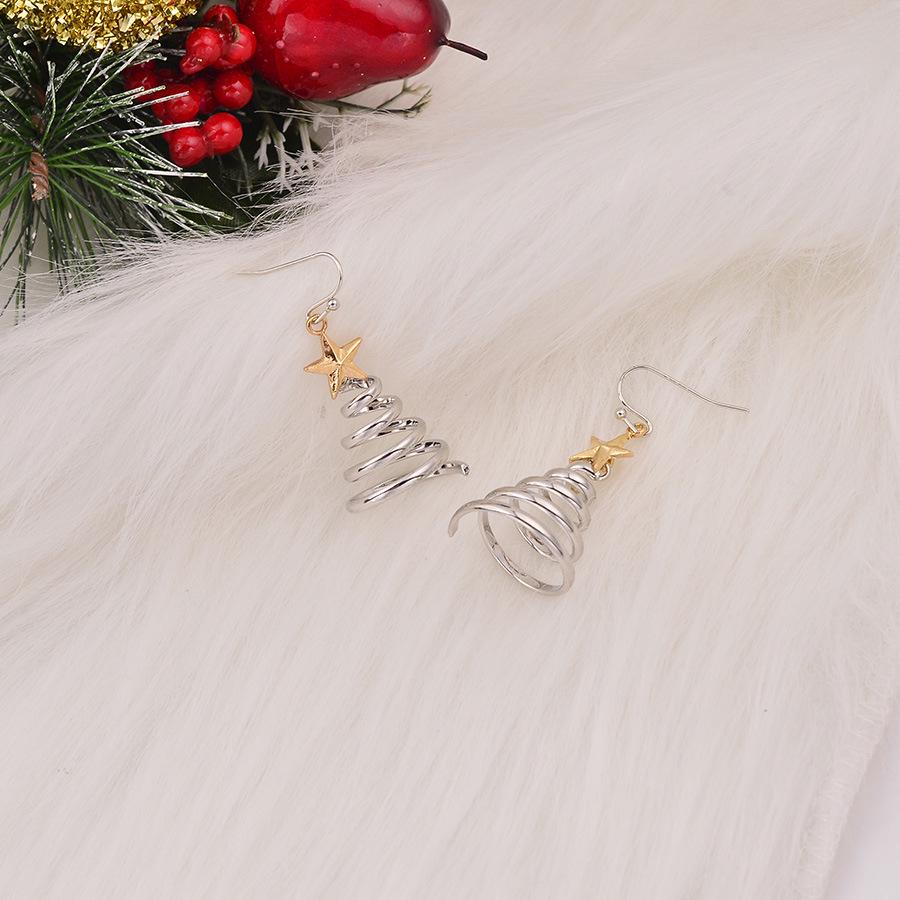 European & American Creative Star Multi-Layer Christmas Tree Earrings - Stylish High-End Festive Jewelry