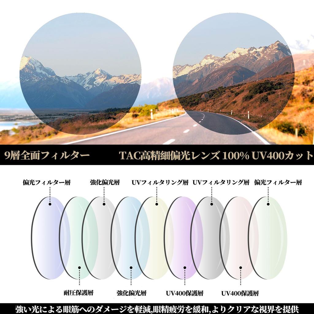 Joopin Sunglasses Round Polarized UV400 Protection Lightweight Gold Light blue Women's