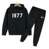 Mode Casual 1977 Jongens Meisjes 2 Delige Sets Trainingspak Kinderen Met Capuchon Sportpak Kinderen Hoodies Sweatshirt Top+Broek Streetwear