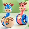 Baby-Wackelfigur mit Rassel und Schiebetier Hirsch Lern- und Bildungsspielzeug Neugeborenen-Beißring Kleinkind-Handglöckchen Mobiles Drück-Quetsch-Wackel-Spielzeug