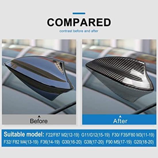 AIRSPEED BMW Haifischflossen-Antennenabdeckung Echtcarbon Stilvolle Kundenspezifische Passform für BMW 7 G12 Rahmen, Faser, 2, 3, 4, 5, Serie, F22, F87, M2, F30, F35, F80, M3,