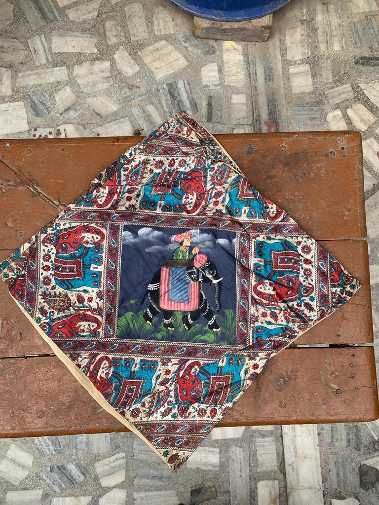 Hand Embroidered Cotton Pillow Cover: Bohemian Decorative Cushion 40