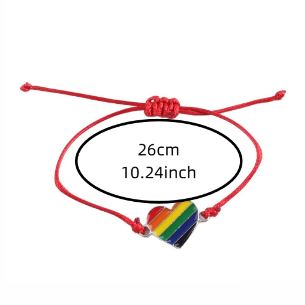 6Pcs Boho Couple Prided Bracelet Colorful Friendship Braided Rope  Pride Month