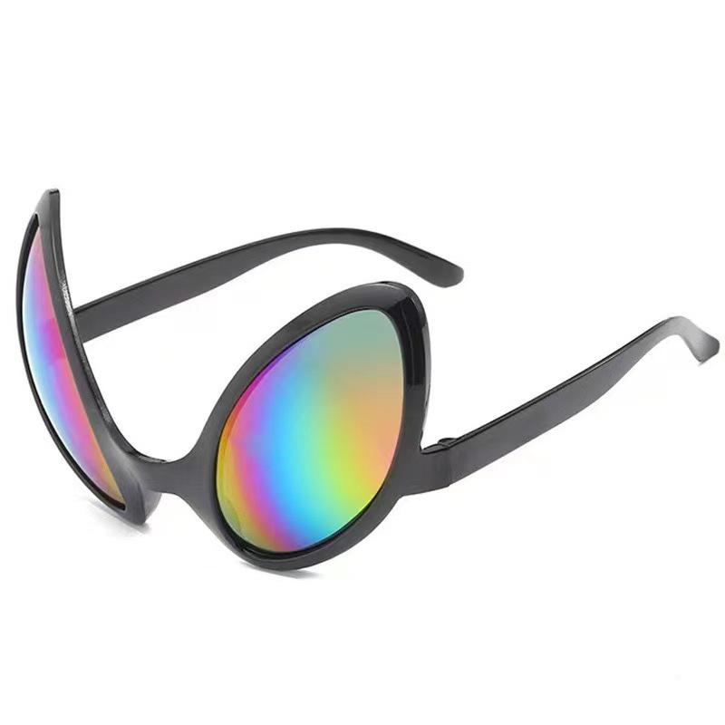 Green Goofy Alien Party Sunglasses – Fun Rave Gag Costume Glasses