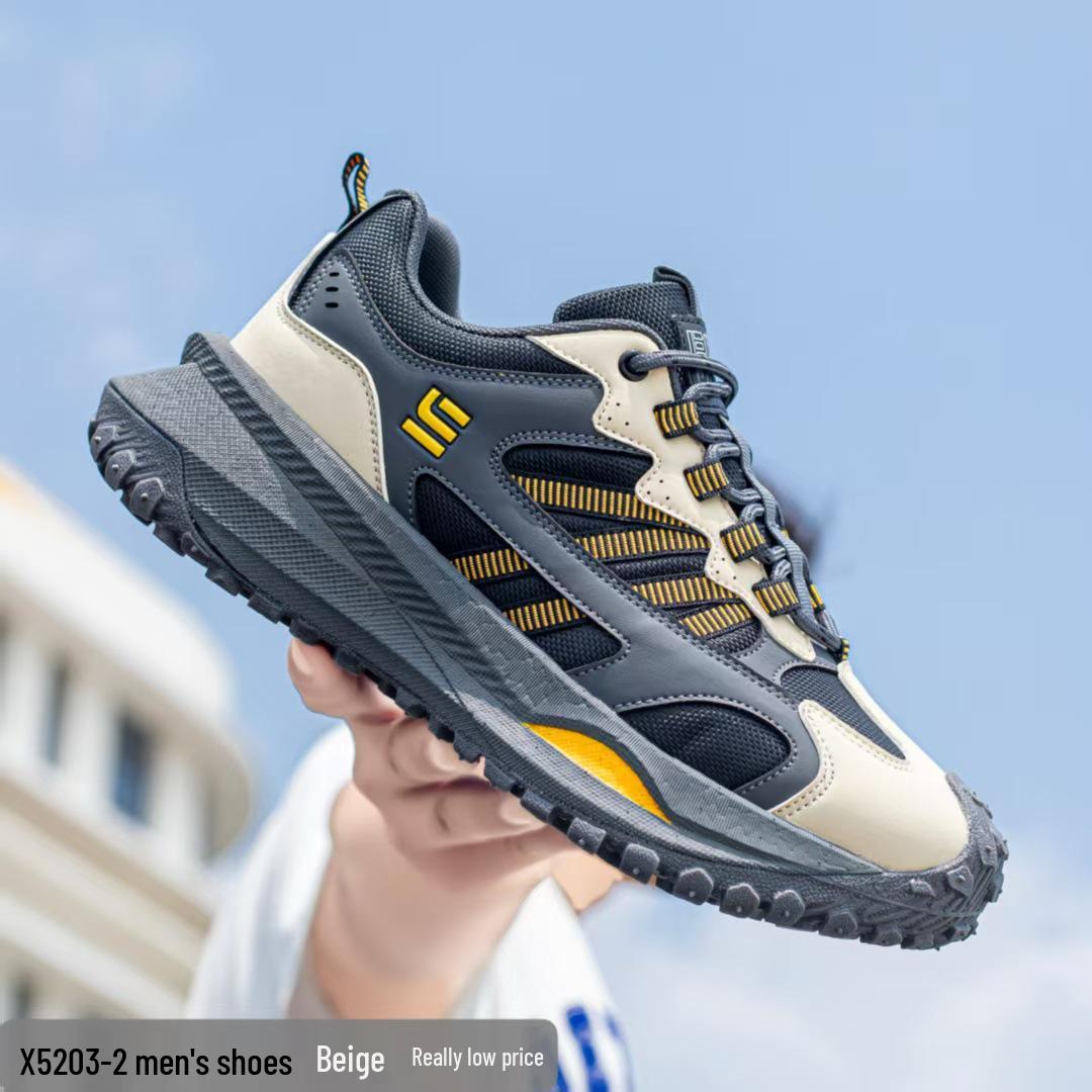 

Men s Single Layer Cotton Spring/Autumn Casual Leather Hiking Sneakers: Breathable 2025 Style 43