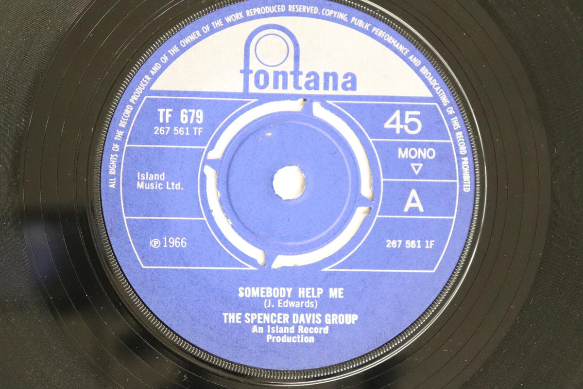 

7inch Record SPENCER DAVIS GROUP - Somebody Help Me TF679 FONTANA 1966 UK Rock Used