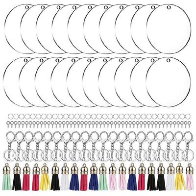 Acrylic Keychain Blanks Bulk Acrylic Ornament Blanks for Jewelry Making