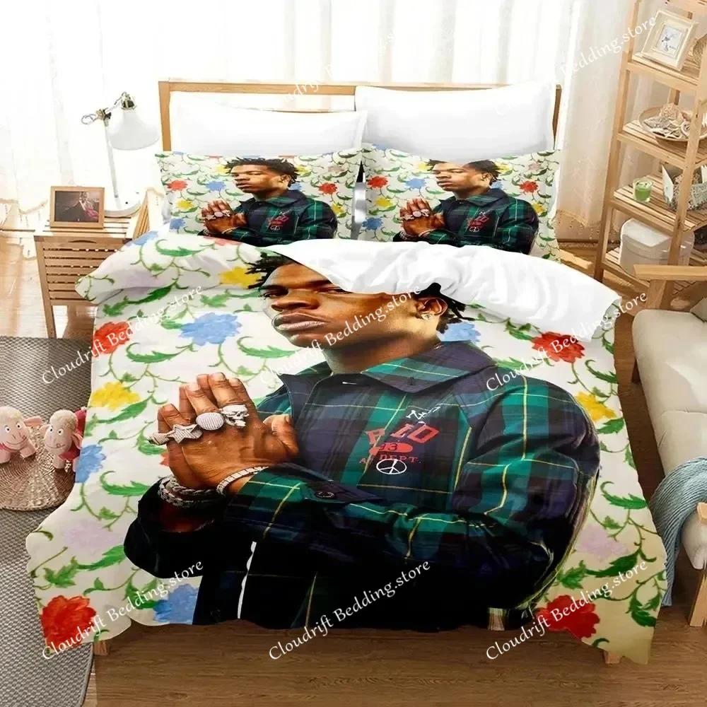 Rapper Lil Baby Bedding Set Boys Girls Twin Queen Size Duvet Cover Pillowcase Bed Kids Adult Fashion Home Textileextile026