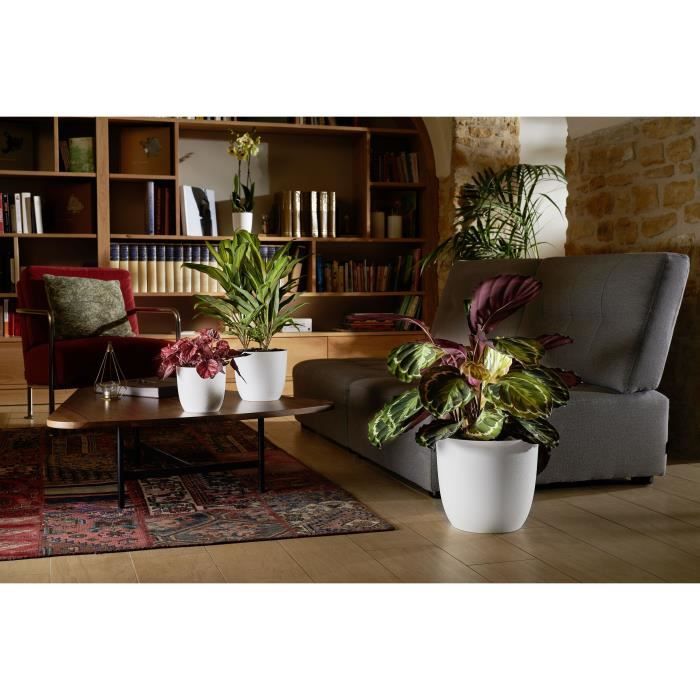 Cache-pot - EDA - OPALE - 14,8 L - Ø 29,5 x H.27,1 cm - Blanc ivoire