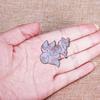 1pc Charm Four Tailed Flower Fox Hard Enamel Pin Cute Cartoon Plant Pastel Sakura Brooch Japanese Unique Fashion Kitsunes Badge
