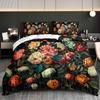 3pcs Vintage Floral Bedding Duvet Cover Set Bohemian Floral Bedding Quilt Set Dark Floral Themed Bed Quilt Set Luxury