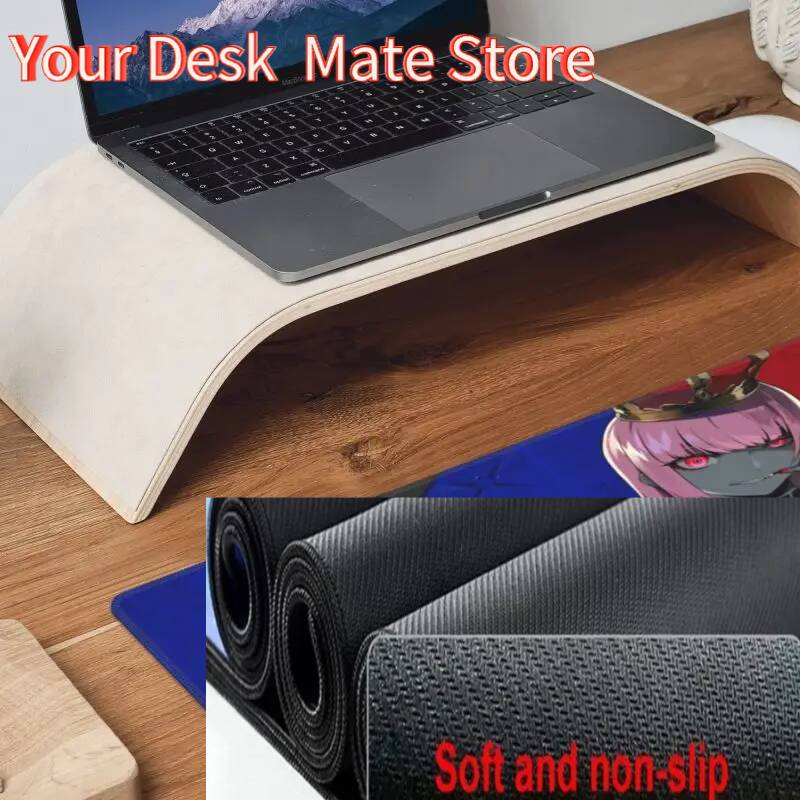 XXL Laptop Deskmat Non-slip Mat Pc Accessories Hololive Large Mousepad Gamer Gawr Gura Mausepad Kawaii Mousepad Mat Keyboard Pad