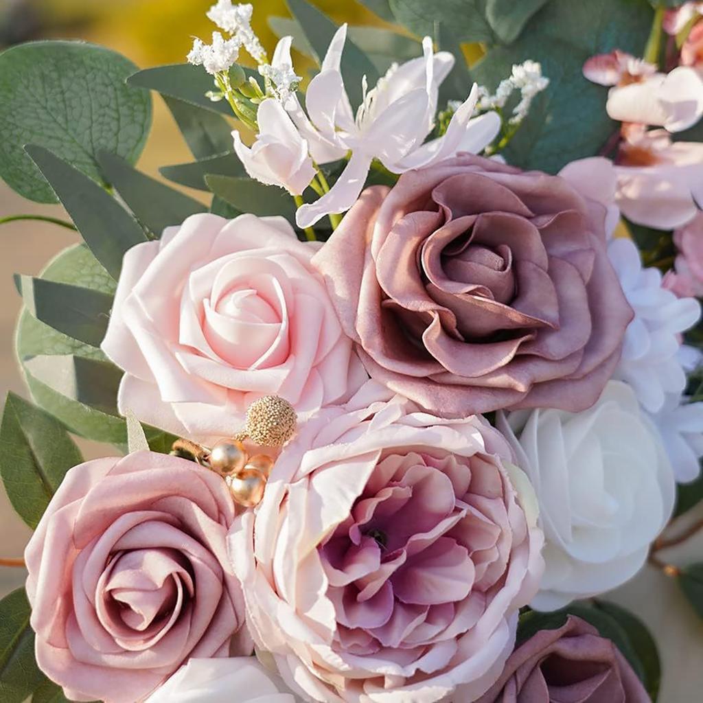 Artificial Wedding Arch Floral Swag Romantic Artificial Hanging Flowers Swag for Centerpiece Table Party Home Decor Pink White