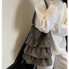 JIAERDI Korean Style Ruffle Y2k Crossbody Bags Women High Street Canvas Casual Shoulder Bags Ladies Large Capacity Handbag 2025