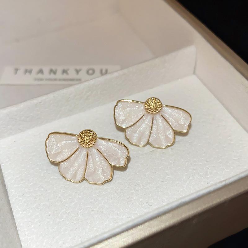 Silver Needle Monet Garden Drip Earrings French Court Style Exquisite Stud Earrings Design Sense Niche Light Luxury Earrings