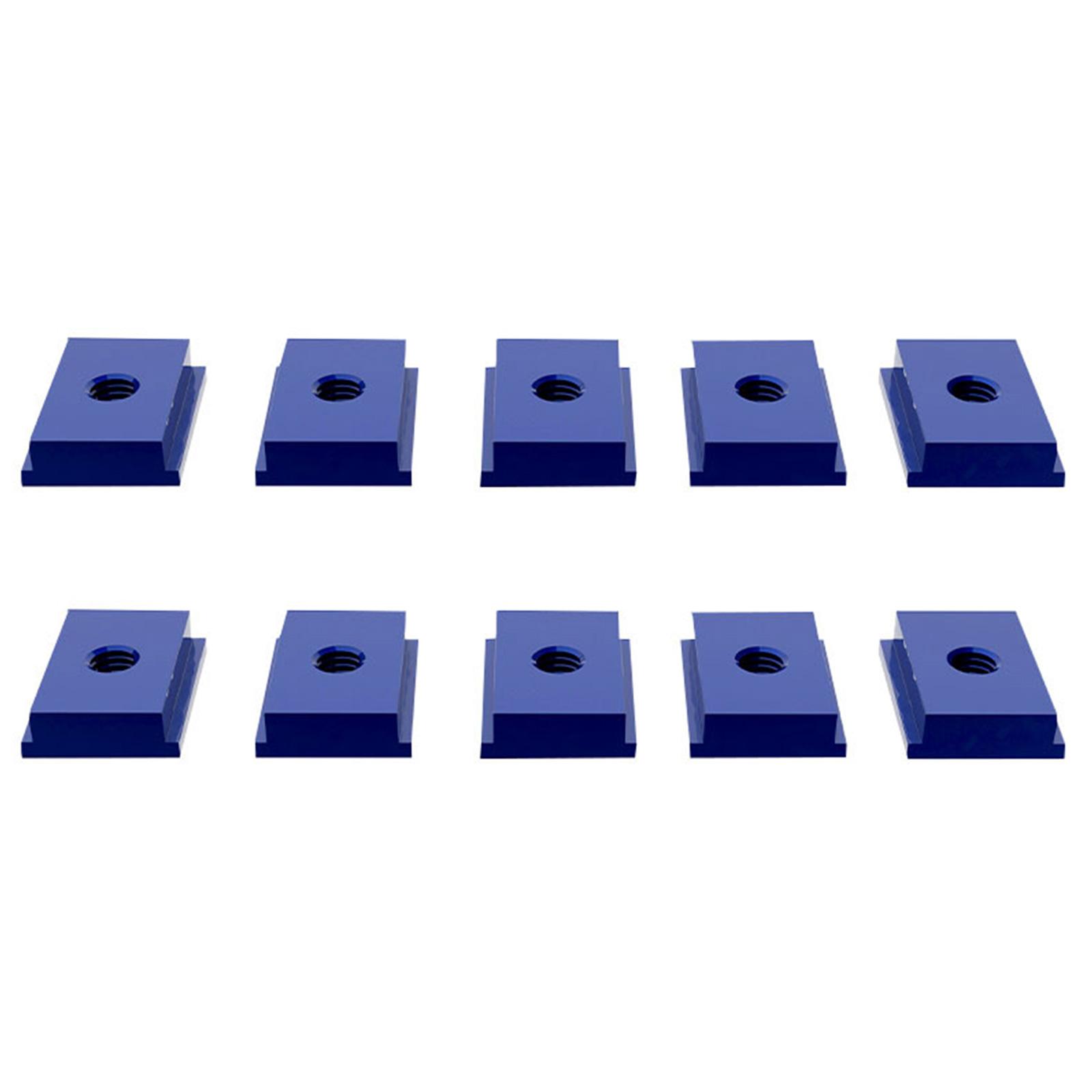 

10 шт. T-образный направляющий алюминиевый M6/8 T-образный паз гайка мебельная гайка для профиля деревообрабатывающий инструмент пазы крепежи дорожка стопор M8 синий