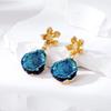 Green Enamel Resin Geometric Large Dangle Earrings For Women Exaggerated Natural Stone Drop Party Jewelry