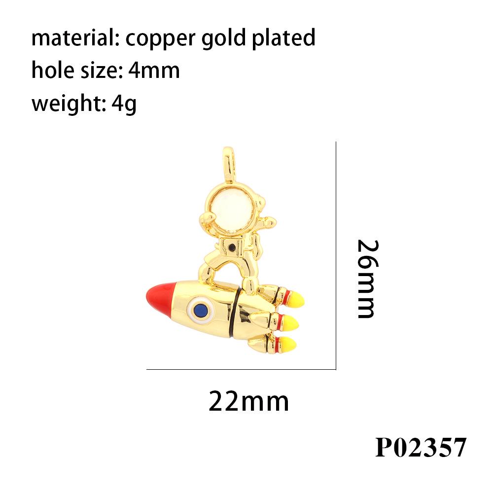 New Astronaut Crystal Pendant Necklace - Niche Cartoon Design, DIY Drop Oil Jewelry Accessories