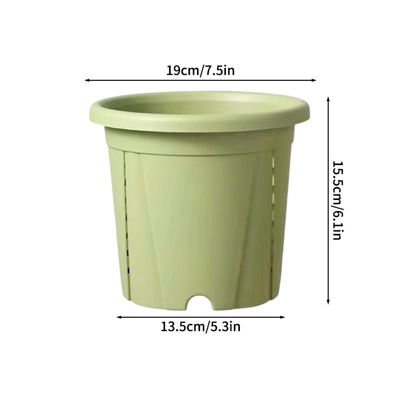 Plastic Green Plant Flower Pot Thickened Resin Gallon Pot Balcony Planting Flower Pot Root Control Breathable Seedling Planters