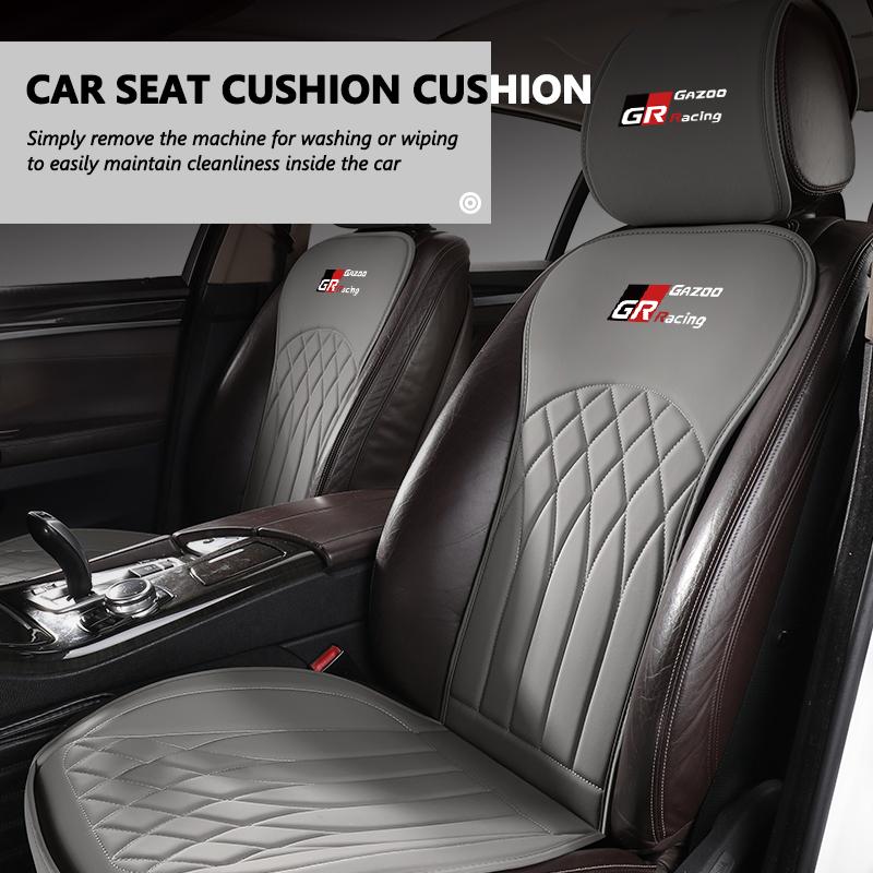 For Toyota Leather Car Seat Cushion Breathable Headrest Seat Protect Mat Accessories Camry Highlander C-HR Hilux Vios Rav4 Prius