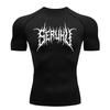 Workout T-Shirt Men's Compression Sports Shirt Running Short Sleeve Quick Drying Moisture-Wicking Sportswear Fitness Sweatshirt Elastic Top