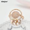 SIMJOO Zirkon-Ring, modischer Temperament-Hohlring, Damenring
