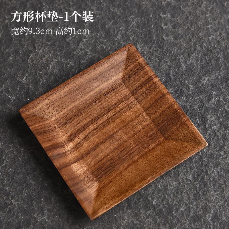 1/6pc Handamde Walnut Wood Coasters Creative For Coffee Cups Household Anti-scald Placemats Tieguanyin Chinese Teaset Decoration