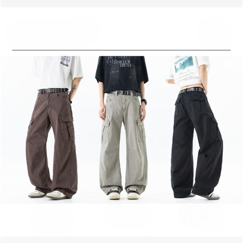 Lässige elastische Cargohosen Herren Sommer Dünn Locker Gerade Beine Bequem Stretch