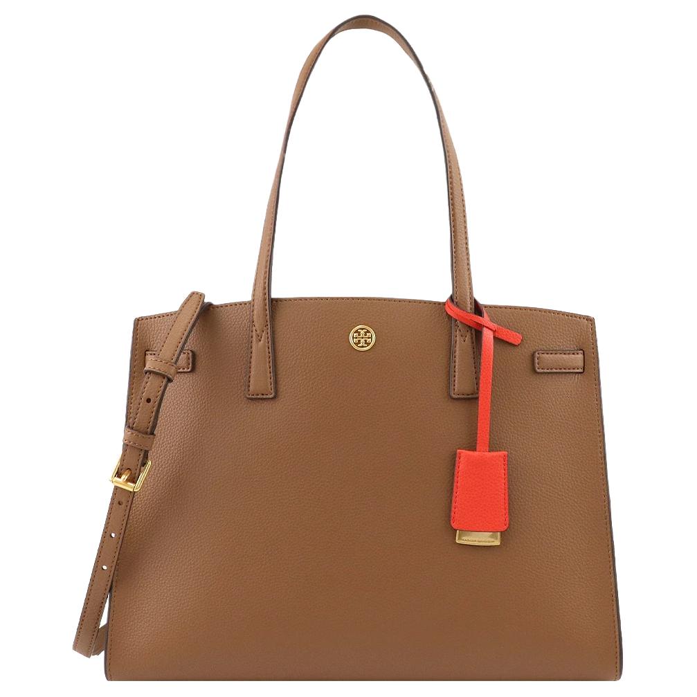 Tory Burch Walker Open Top Leather Shoulder Bag Women Handbags Camel 73623-909