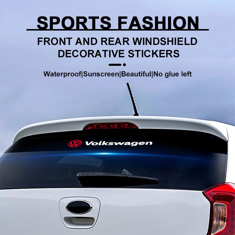 1Pcs Car Front Windshield Stickers Front and Rear Decorative Emblem For Volkswagen Passat Polo Golf Beetle Caddy T5 Up Eos Tiguan