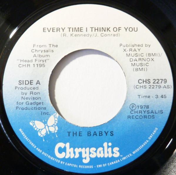 7inch Record BABYS - Every Time I Think Of You CHS2279 CHRYSALIS 1978 Canada Rock Used