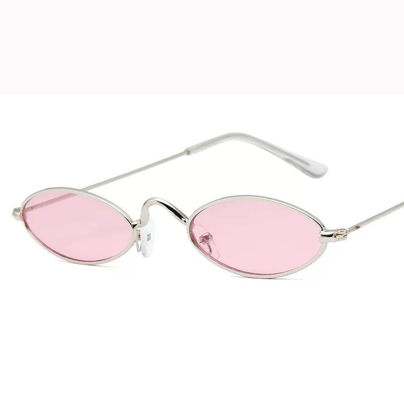 European and American small frame oval sunglasses metal marine sunglasses trendy street fashion glasses