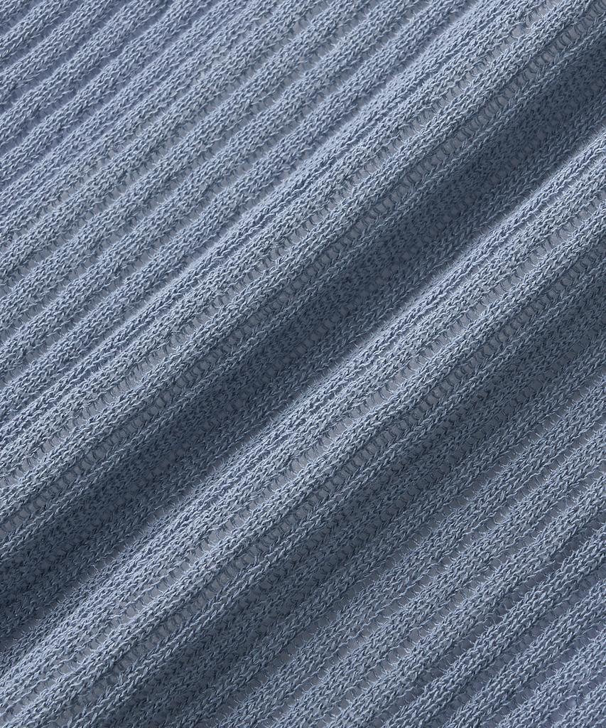 Tobaseu Boat Neck Knit With Varied Scallop Detail (Vintage Blue)