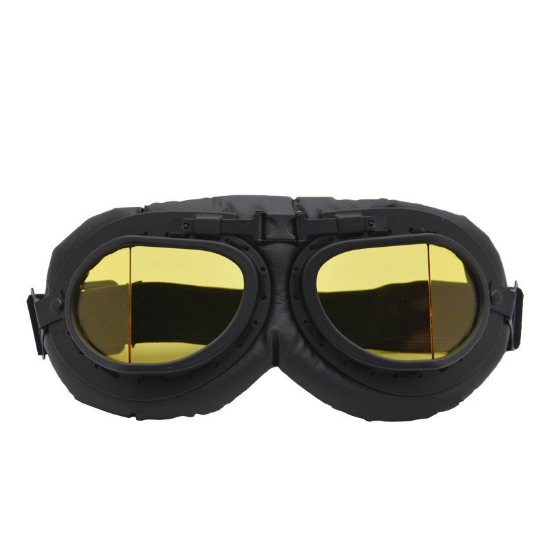 Retro Harley goggles motorcycle glasses off-road protective goggles rider goggles impact-resistant and windproof жёлтый