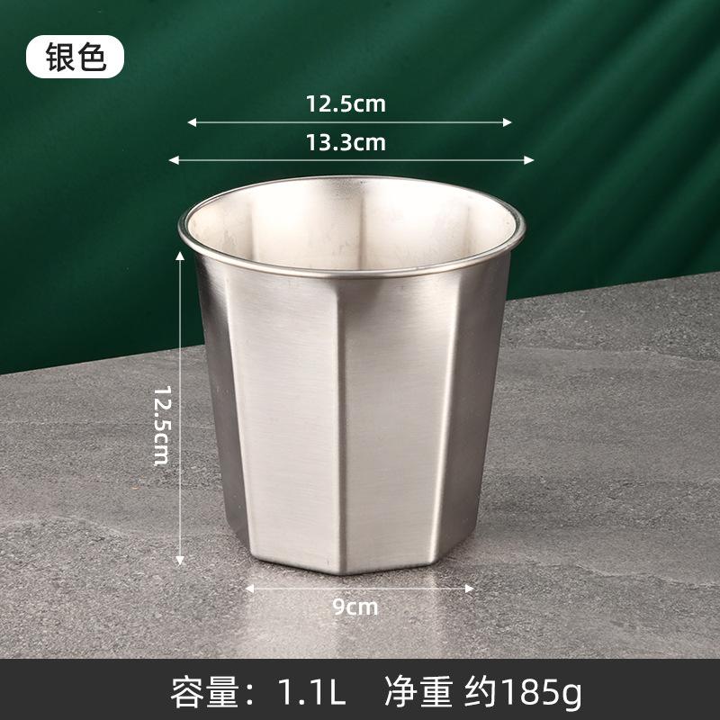 304 Stainless Steel Mini Ice Bucket Bar KTV Snack Bucket French Fry Bucket Household Kitchen Storage