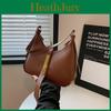 Sac à bandoulière élégant en forme de croissant Cuir PU Avec surpiqûres épurées Tendance Mode de rue