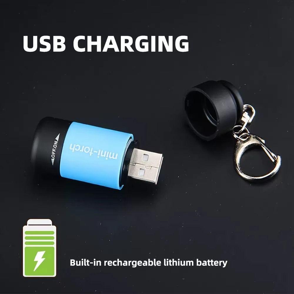 Bright Outdoor Flashlight Keychain Long Battery Life Pocket Emergency Lamp  Camping
