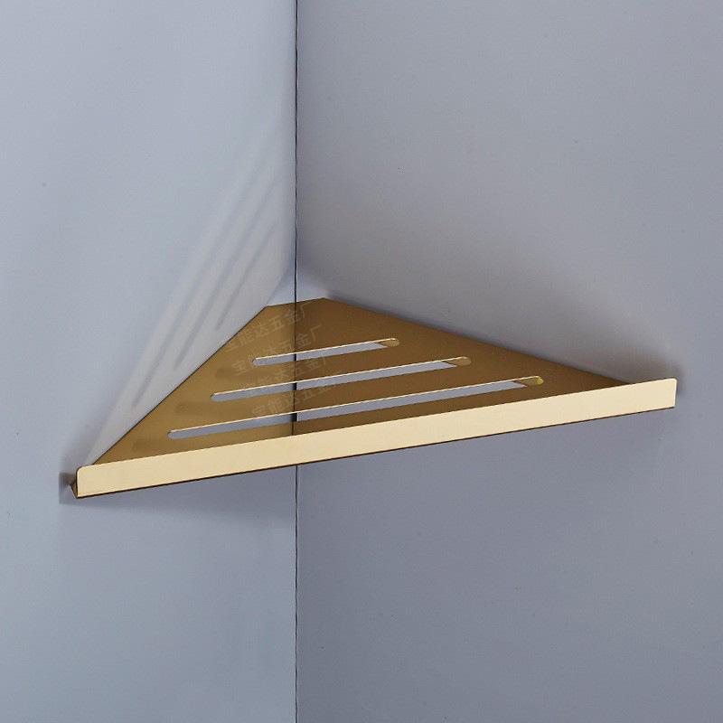 304 Stainless Steel Wall-Mounted Bathroom Corner Shelf for Shower & Shampoo Storage