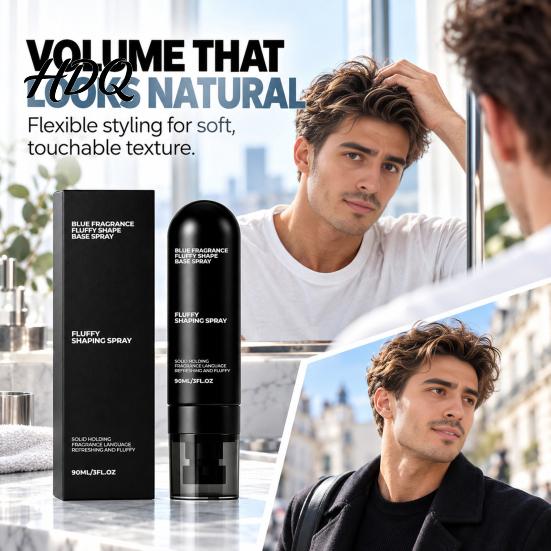 Natural Look Hair Spray Fluffy Shaping Spray Root Lift Volumizing Matte Setting Long Lasting Travel Size Hold Refreshing Scent Portable Styling for