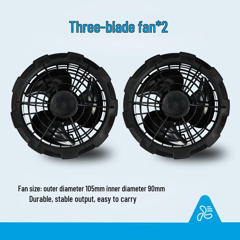 5V USB Three-Speed Cooling Fan for Clothing Accessories (Supports 7.4V and 12V DC Line)