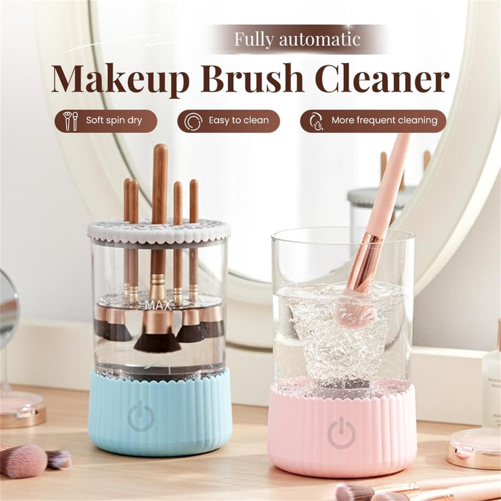 Electric Makeup Brush Cleaner Machine, Automatic Spinning Make Up Brush Washer Portable Makeup Brushes Cleanser For All Size Beauty Makeup Brushes