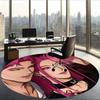 Miromabby (1) Round Office Rug Decorative Floor Rug for Office Bedroom Living Room and Home Space